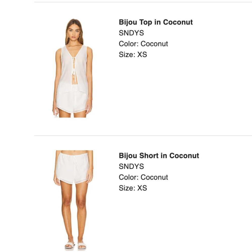 NWT Bijou Set in Coconut from Revolve